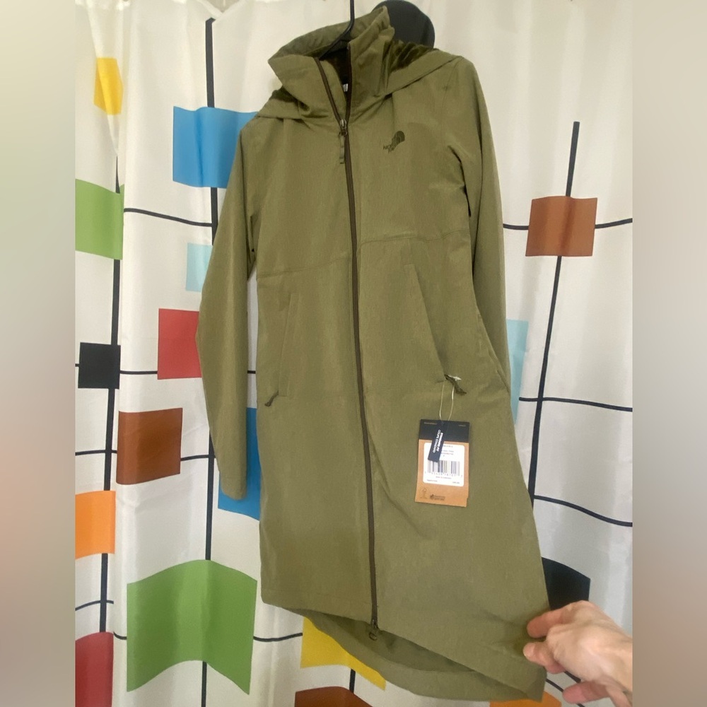 THE NORTH FACE Women's Shelbe Raschel Parka Length With Hood - olive small NWT - Picture 5 of 10